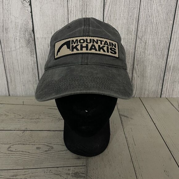 Mountain Khakis Jackson Hole Wyoming Adjustable Hat Cap Gray Grey - Picture 2 of 7